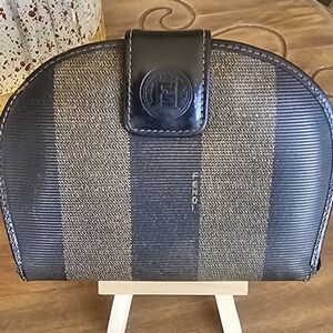 Fendi Black and Brown Logo Detail